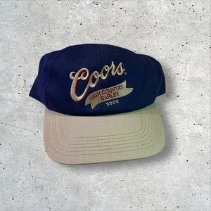 2002 Coors High Country Barley Snapback Hat Navy Gold Low Profile Hat